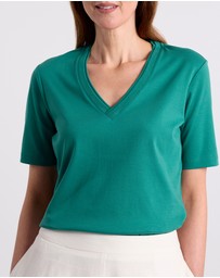 David Lawrence - Misty V Neck Cotton Tee