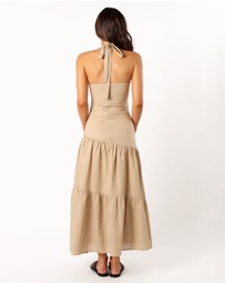 Petal & Pup - Haven Halterneck Maxi Dress - Tan