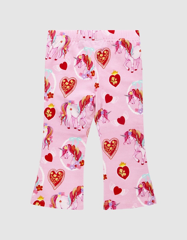 Rock Your Baby - Unicorn Hearts Baby Flare Legging