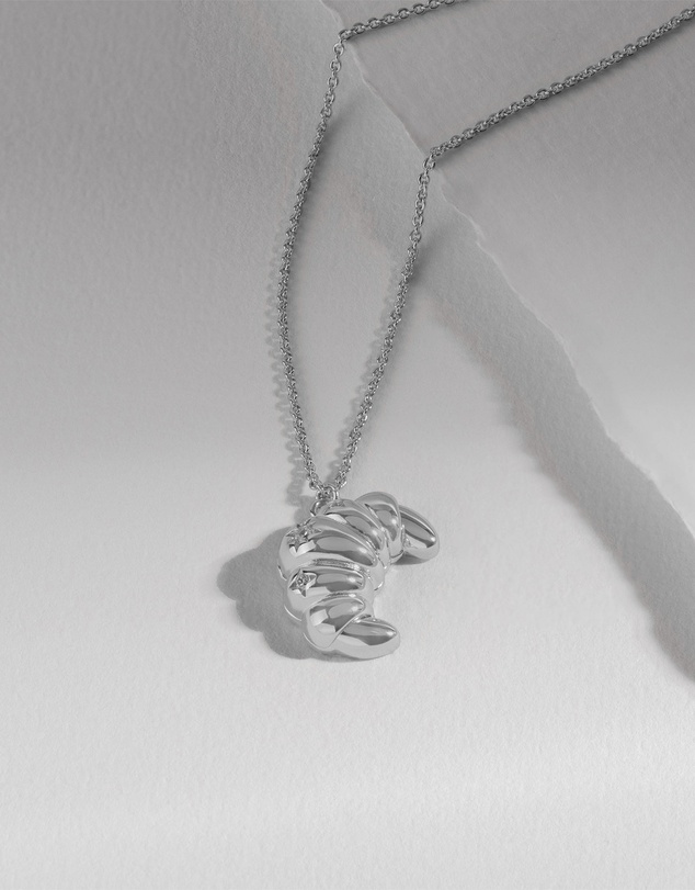 Wanderlust + Co - Croissant Silver Necklace