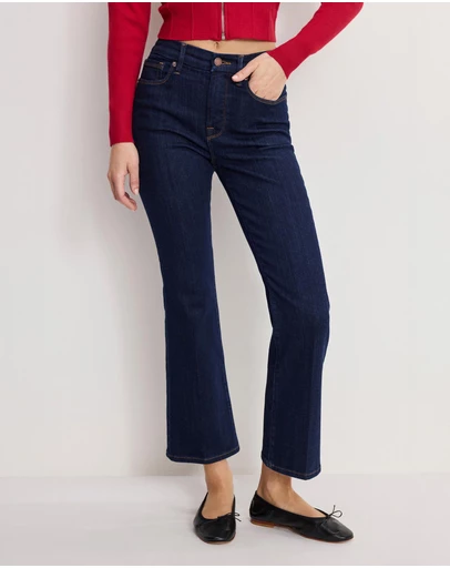 Good American - Good Legs Crop Mini Boot Jeans