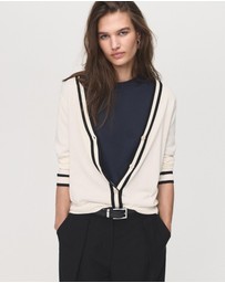 M.N.G - Cardigan With Contrasting Stripes