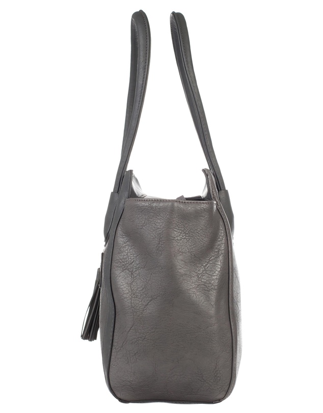 Zalora - Tonal Coloured Bag With Front Zipper Pocket & Tassel