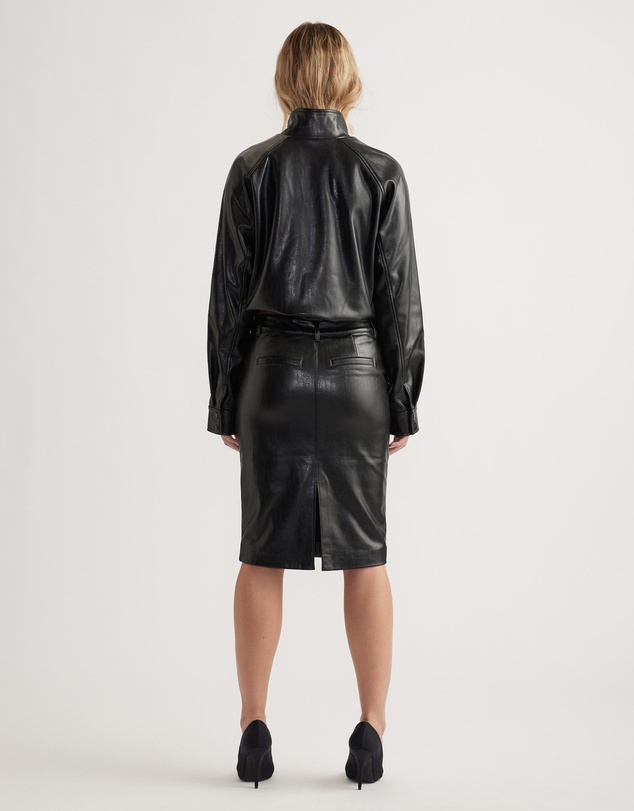 Decjuba - Ari Faux Leather Pencil Skirt