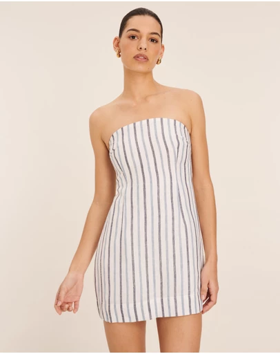 AERE - Linen Strapless Mini Dress