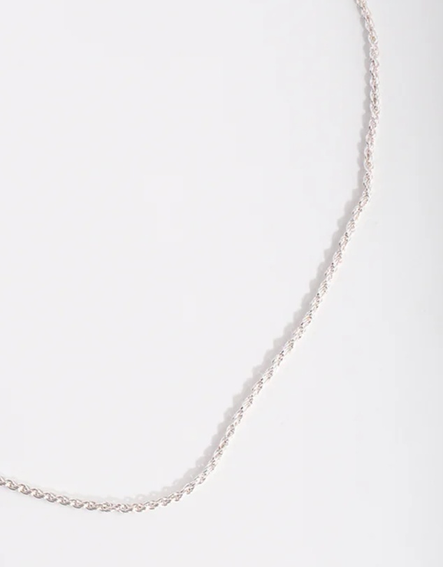 Lovisa - Silver Plated 60cm Rope Chain Necklace