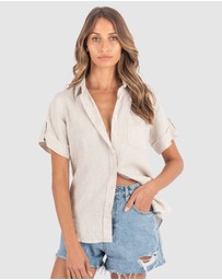 CAMIXA - FEBE Short Sleeve Linen shirt