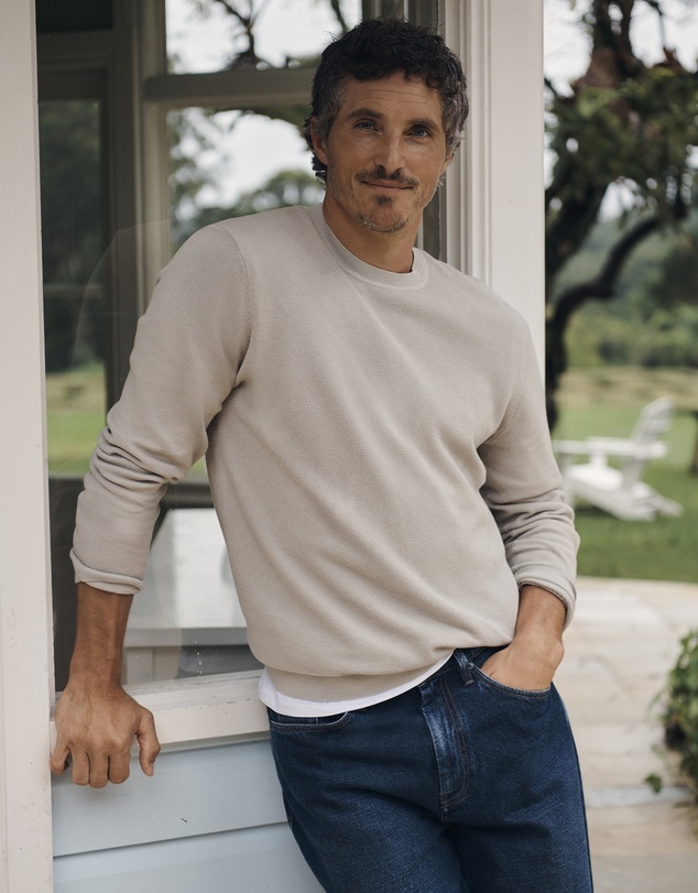 Country Road - Australian Good Earth Cotton Pique Crew Neck Knit