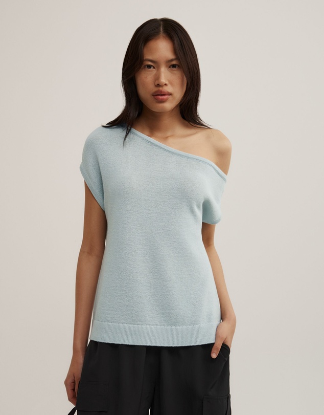 Witchery - Asymmetric Short Sleeve Slouch Knit