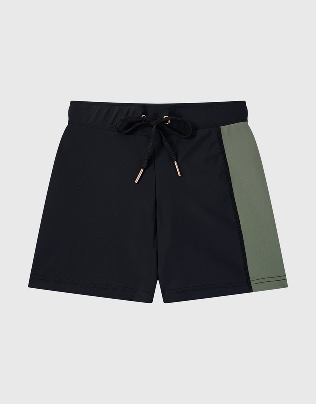 Aqua Blu Kids - Building Blocks Black Lycra Swim Shorts - Kids