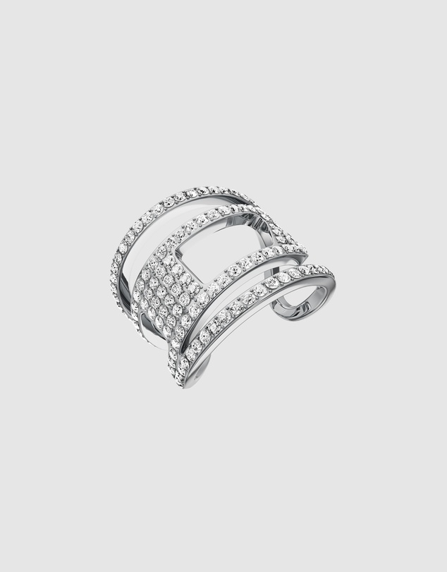 Diesel - Oval D Logo Silver Ring