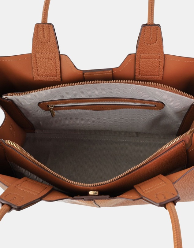 Milleni - Milleni Vegan Leather Tote Bag in Tan