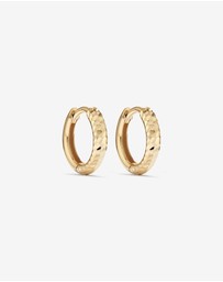 Michael Hill - 9mm Diamond Cut Huggie Hoop Earrings in 10kt Yellow Gold
