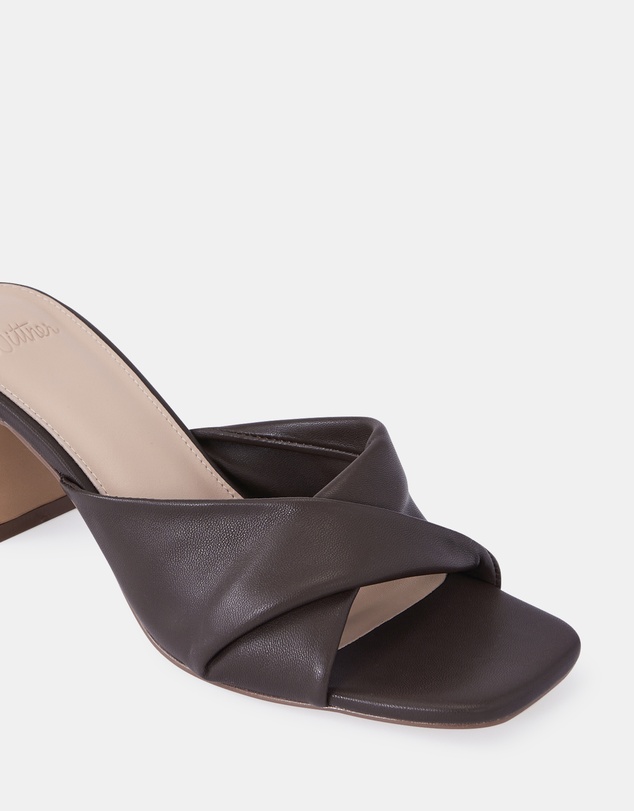 Wittner - Marlee Leather Flared Heel Mules