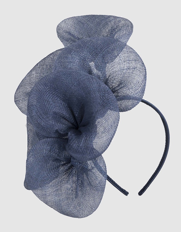 Max Alexander - Large Lilly Navy Flower Fascinator