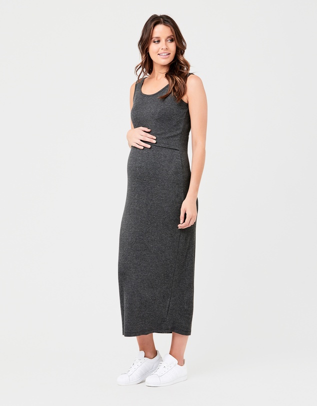 Ripe Maternity - Rib Maxi Nursing Dress