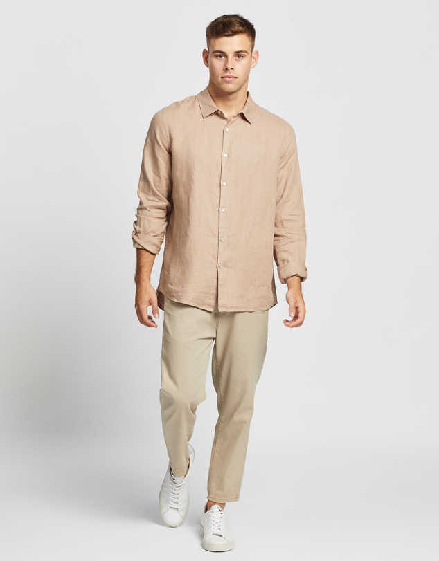 Assembly Label - Casual Long Sleeve Linen Shirt