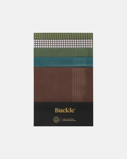 Buckle - Evergreen 10-Pack 100% Sustainable Cotton Handkerchief Set