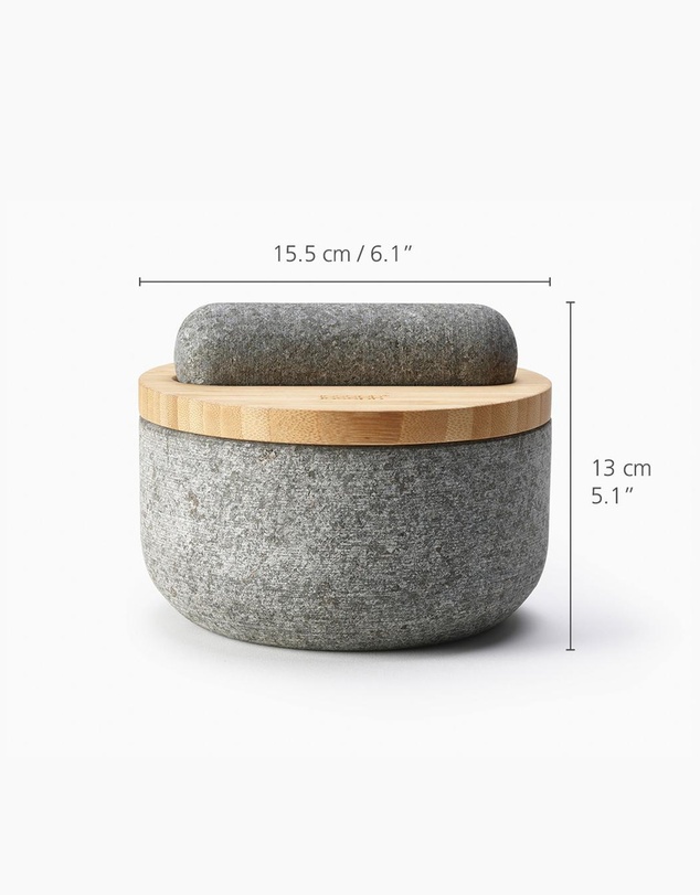 Joseph Joseph - Dash™ Pestle & Mortar with Bamboo Lid