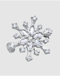 Elli Jewelry - Jewellery Women Bros Snowflake White Zirconia 925 Sterling Silver