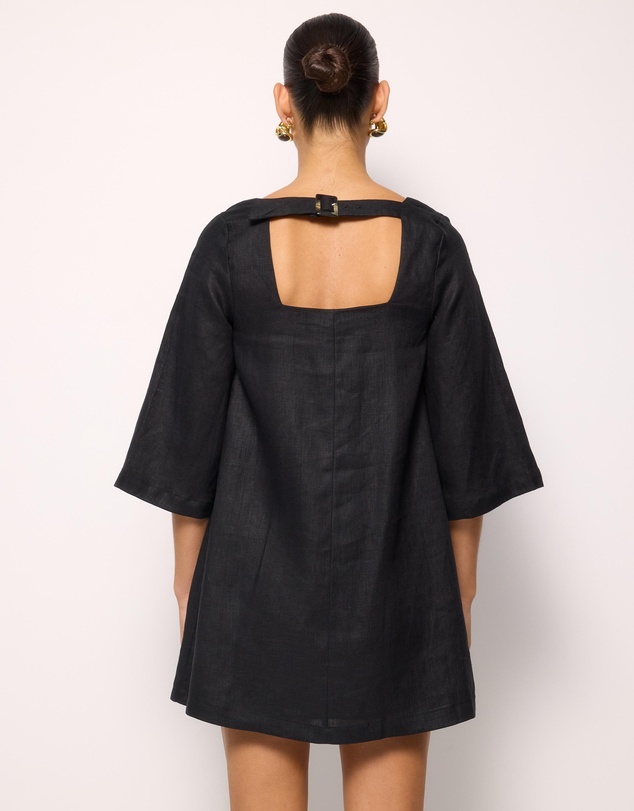 AERE - Nora Linen Mini Shift Dress