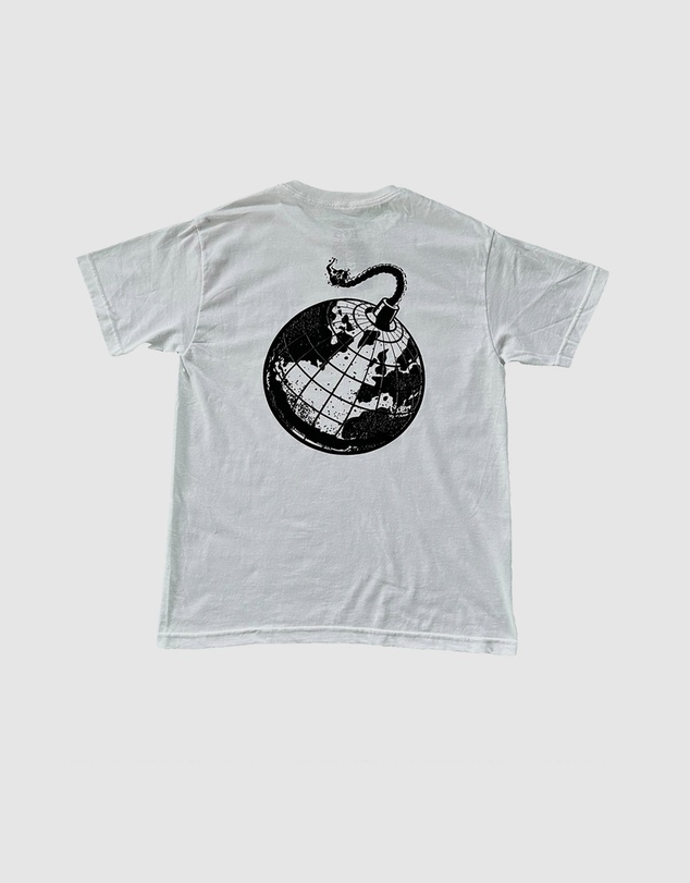 KFD - Kfd Boom Men Logo Cotton Tshirt Relaxed Fit Crew Neck Black/White