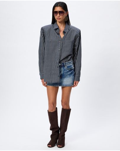 Navy Lemon Plaid