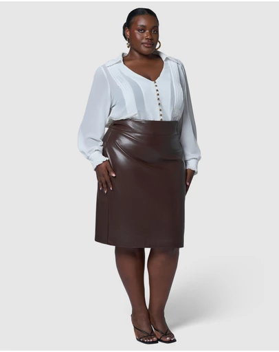Something 4 Olivia - Aurelia Pu Midi Skirt
