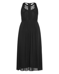 City Chic - Plus size Panelled Bodice Maxi Dress - black