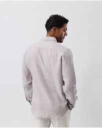 Brooksfield - Linen Casual Long Sleeve