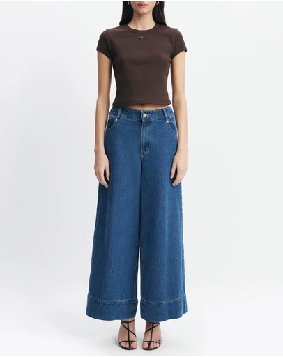 Aje Studio - Kendall Denim Wide Leg Jeans
