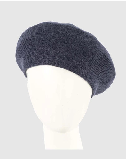Max Alexander - European Made Navy Soft Wool Beret
