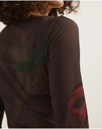 Atmos&Here - Imogen Asymmetrical Mesh Top
