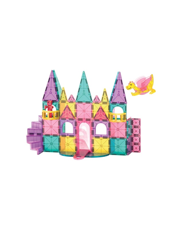 Magna-Tiles - MAGNA-TILES - Castle DLX + microMAGS - 48 Piece Set