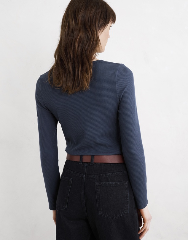 Seasalt - Seasalt Cornwall Navy Gorse Lane Rib Top
