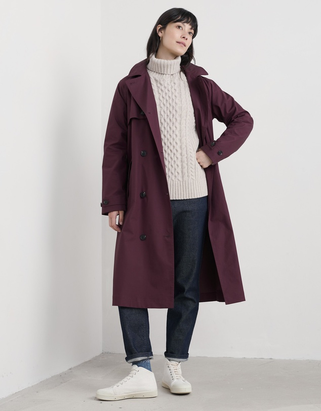 Seasalt - Seasalt Cornwall Purple Penweathers Trench Coat