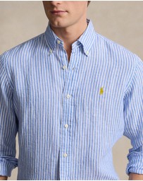Polo Ralph Lauren - Custom Fit Striped Linen Shirt- ICONIC EXCLUSIVE