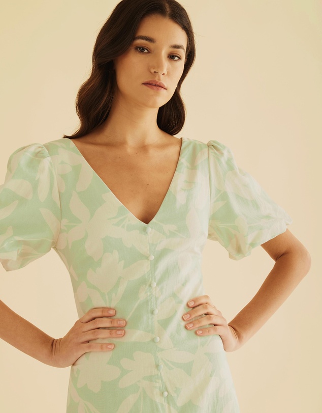 Atmos&Here - Billie Linen Blend Midi Dress