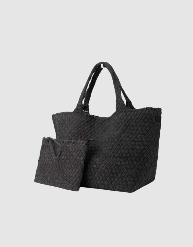 Chuchka - Woven Neoprene X-Large Tote - Black Denim