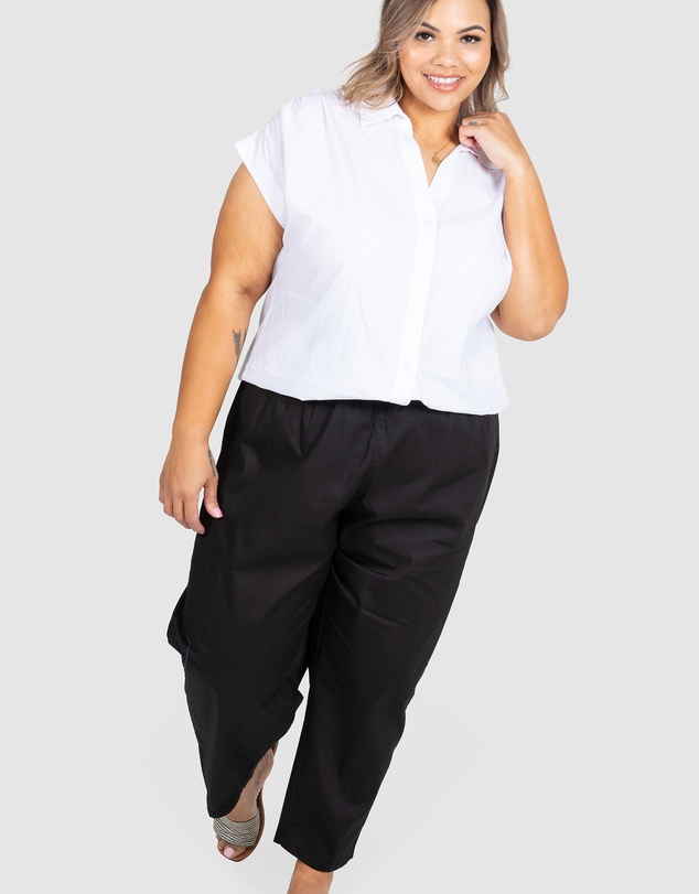 Love Your Wardrobe - Nikki Ruched Extended Sleeve Shirt