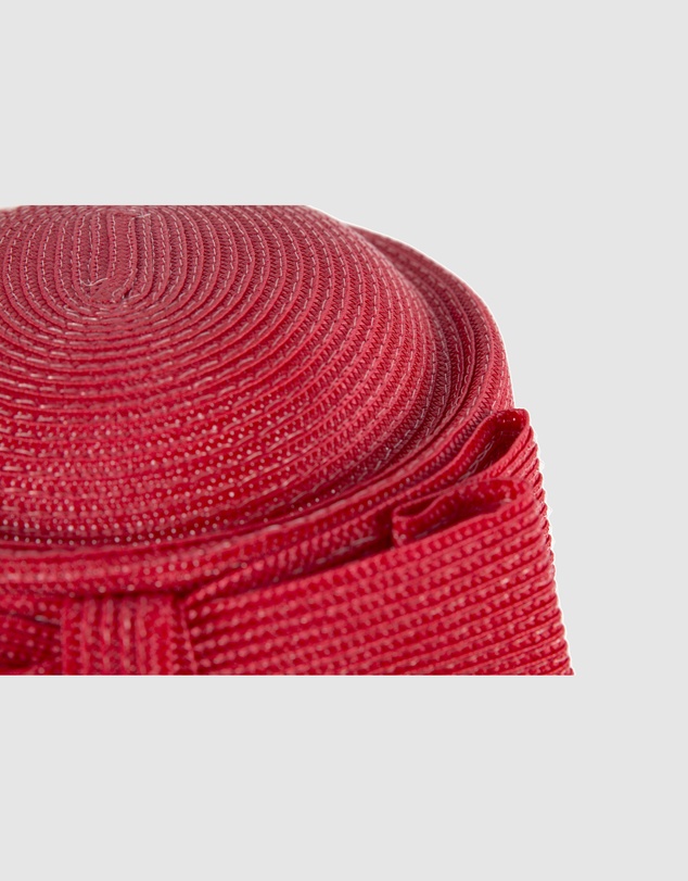 Max Alexander - Red Braid Pillbox Hat