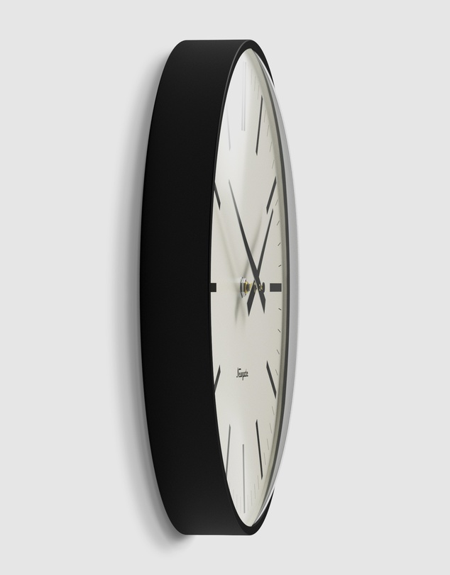 Newgate - Newgate Radio City Wall Clock Bold Black Marker Dial - Matte Black