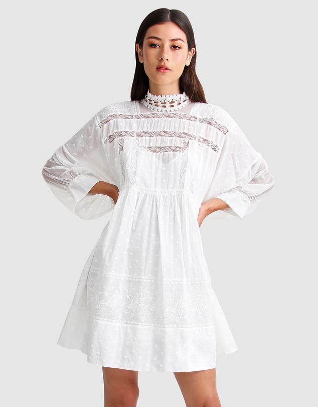 Belle & Bloom - Unforgettable Oversized Lace Mini Dress