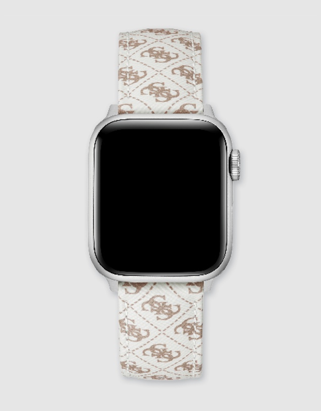 GUESS - Guess Apple Band - White Quattro Logo Textured 38-40mm