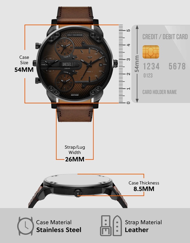 Diesel - Mr. Daddy Slim Brown Chronograph Watch