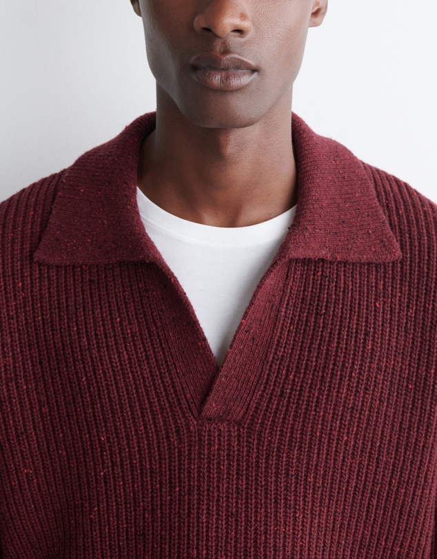 COS - Donegal-Effect Wool Polo Jumper