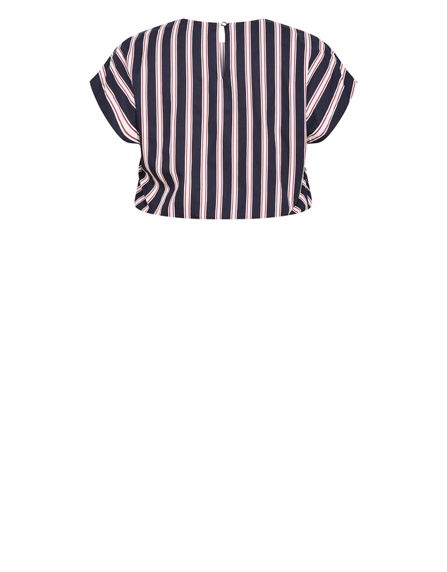 City Chic - Plus size Sarina Stripe Cotton Top - navy