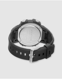 Maxum - Button - Black & Teal Digital
