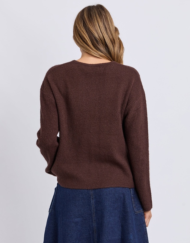 Foxwood - Murphy Knit Cardi Coffee Bean