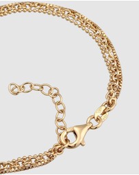 Elli Jewelry - Bracelet Triple Chain 925 Sterling Silver Gold-Plated